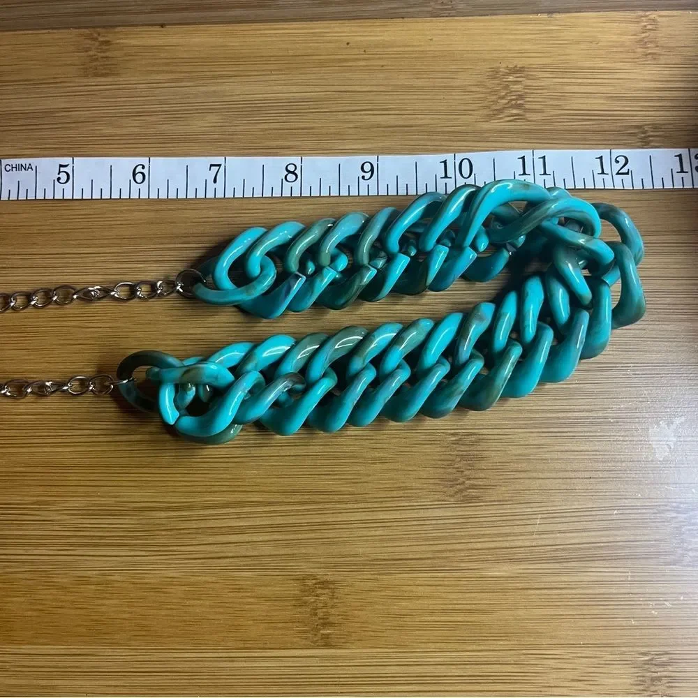 Boutique Turquoise Chain Necklace
